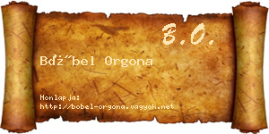 Böbel Orgona névjegykártya